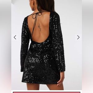 Open back sparkly dress